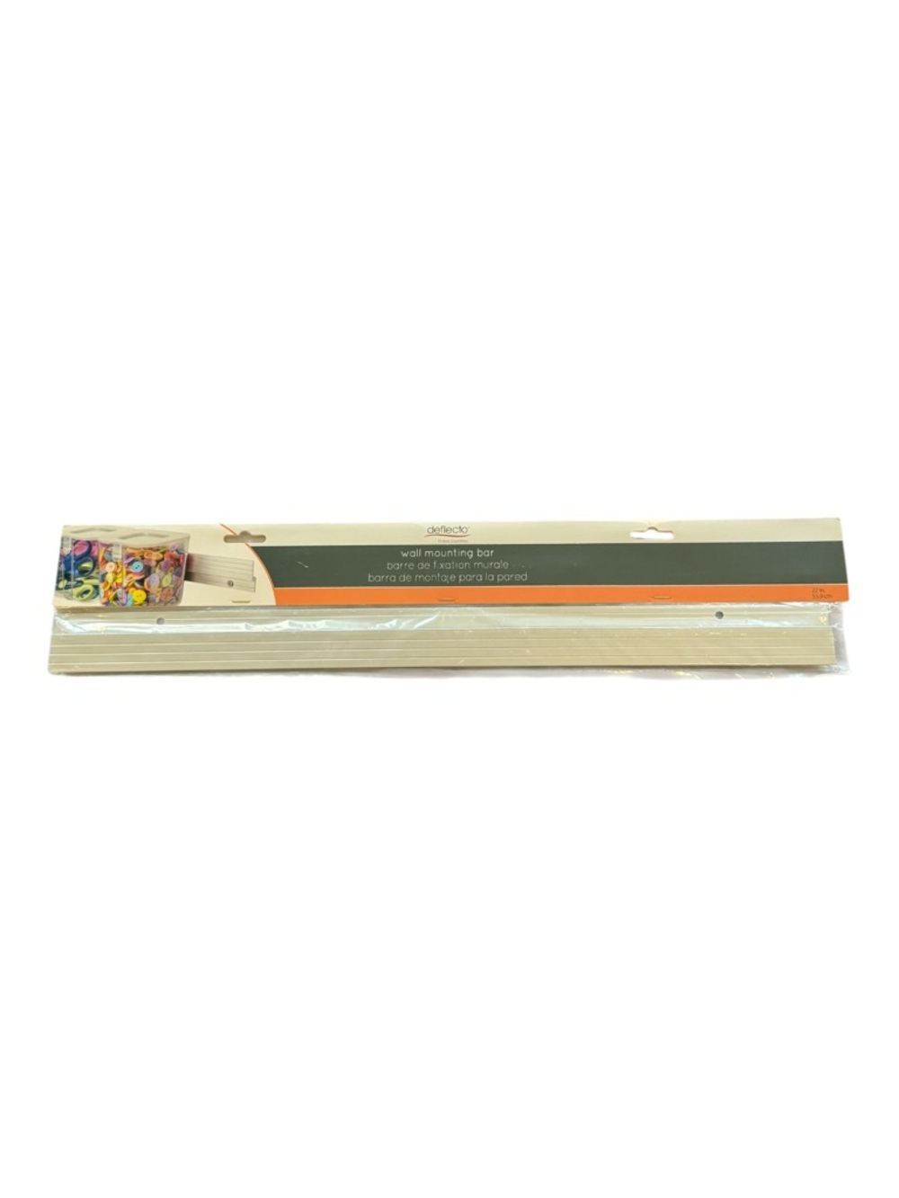 DEFLECTO WALL MOUNTING BAR 22" LONG W/HARDWARE INCLUDED 22773CR - SEALED - NWT!